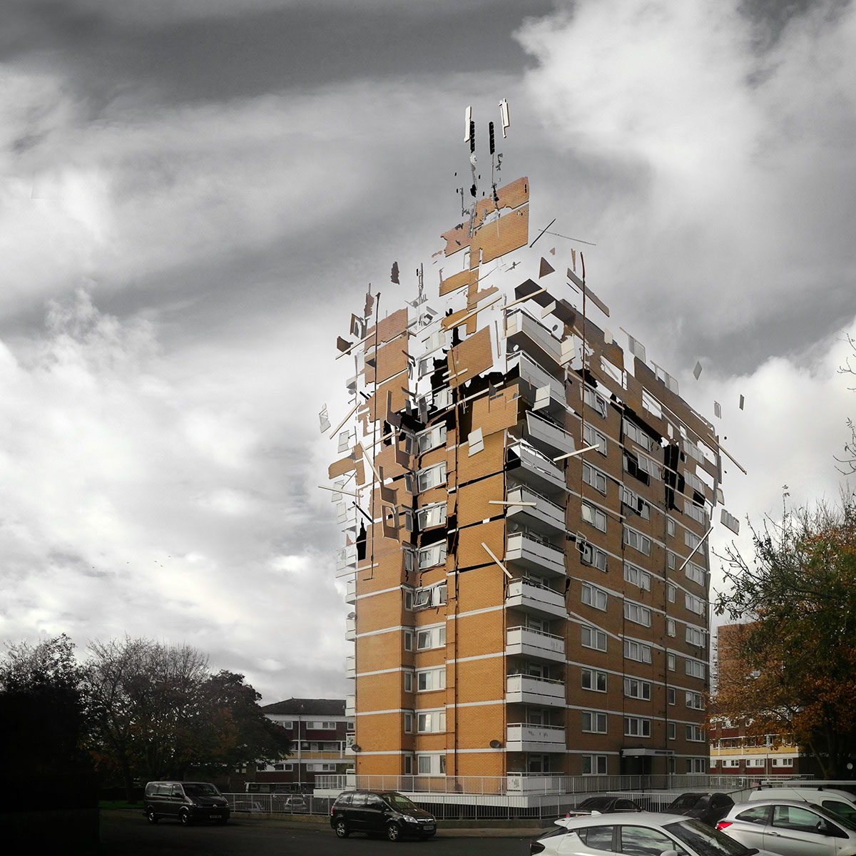 Shattered Building