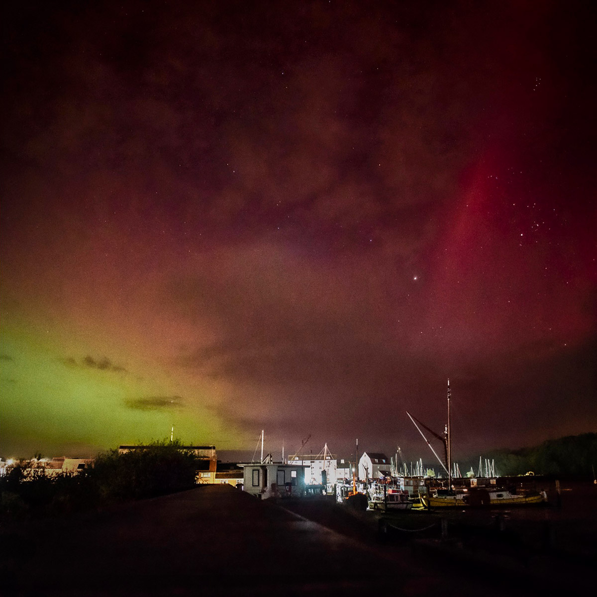 Aurora over Woodbridge, Suffolk